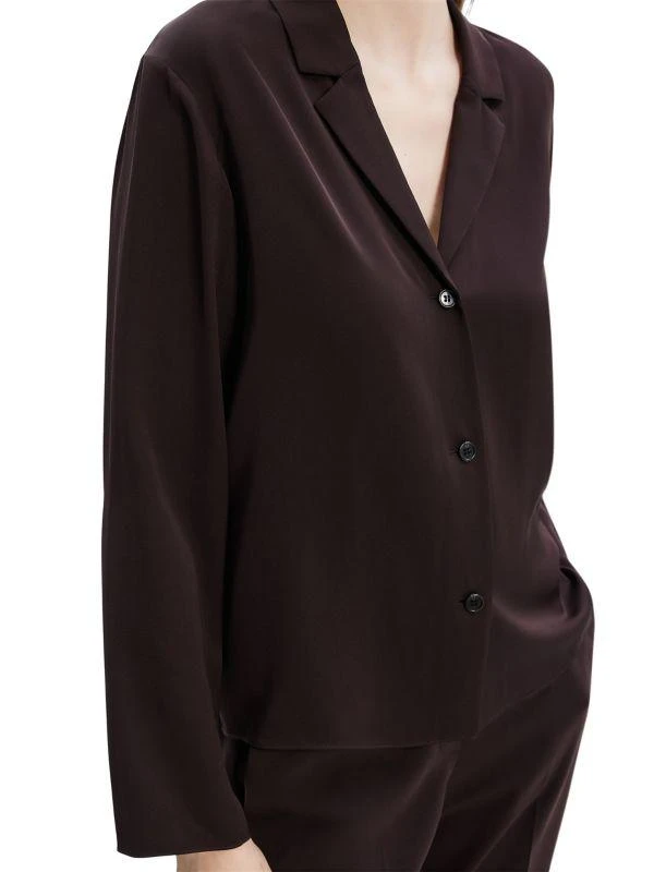 Theory Notch Collar Silk Blouse 4