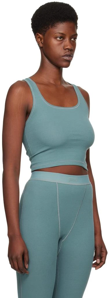 SKIMS Blue Cotton Rib Tank Top 2