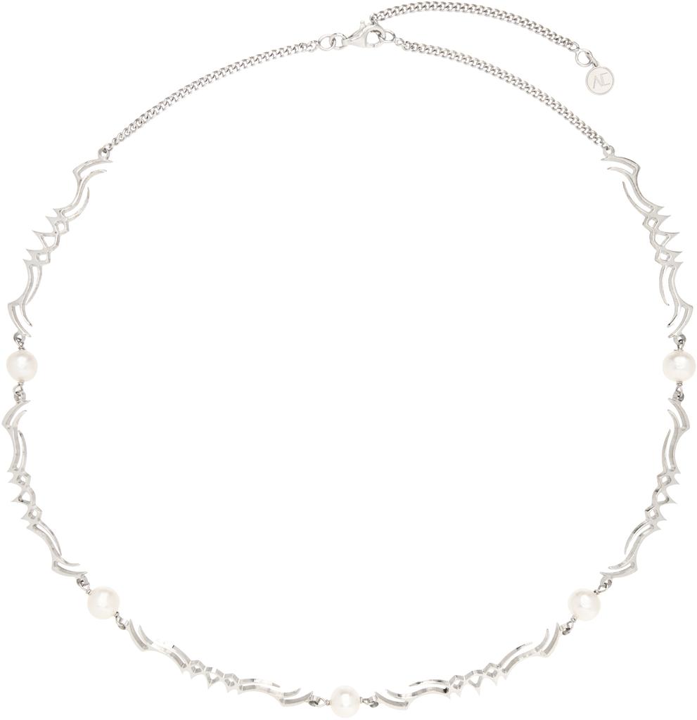 Alan Crocetti Silver Pearl Choker