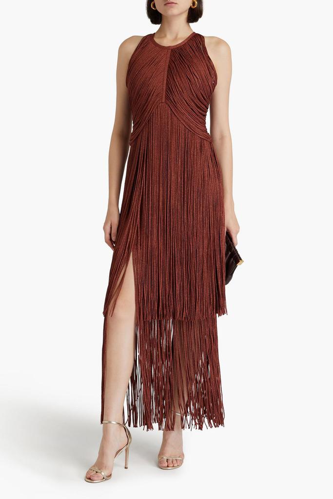 Herve Leger Fringed bandage gown