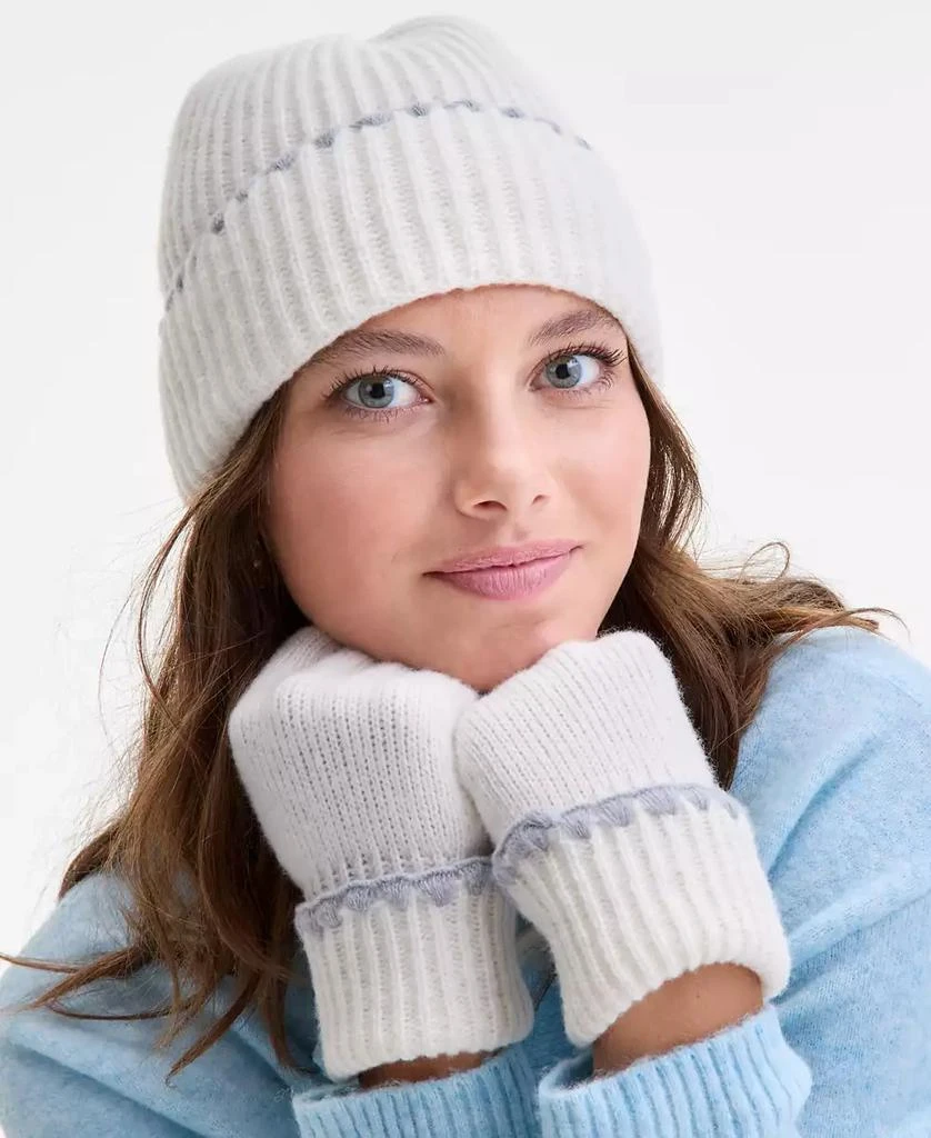 On 34th Ribbed Beanie 
Gloves Boxed Set, Macy
s Exclusive 4