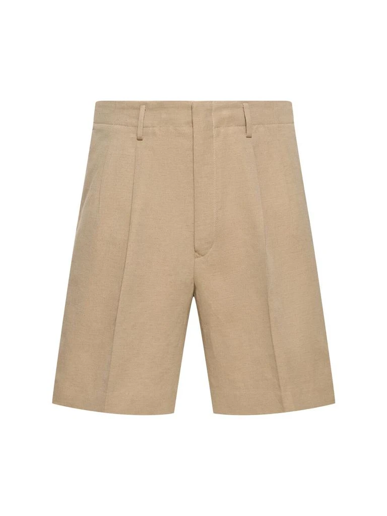 LORO PIANA Joetsu Cotton & Linen Bermuda Shorts 1