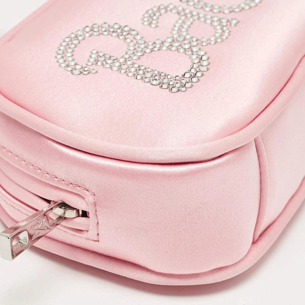 Amina Muaddi Amina Muaddi Pink Satin Super Amini Baddie Bag 11