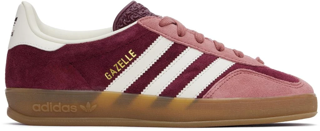 Adidas Burgundy & Pink Gazelle Indoor Sneakers 1