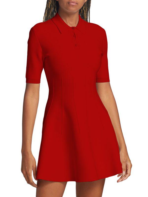 Shop Short-Sleeve Polo Mini Dress on Sale at BeyondStyle