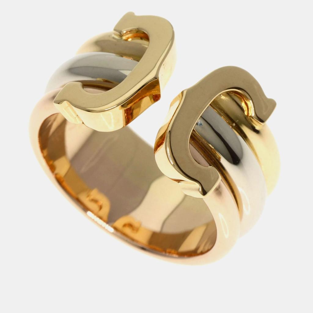Cartier Cartier 18K Yellow Gold, Rose Gold and White Gold C De Cartier Band Ring EU 47