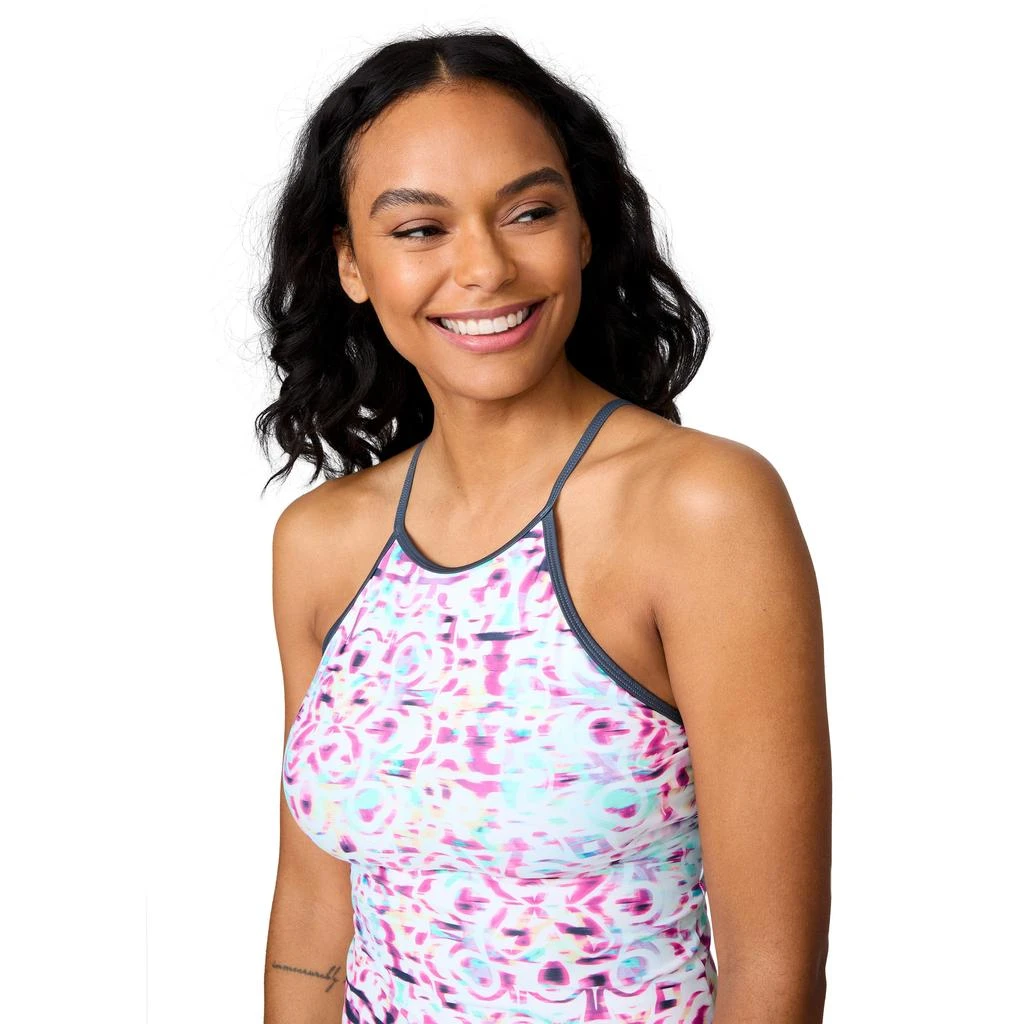 Free Country Women's High Neck Macrame Back Tankini Top 3