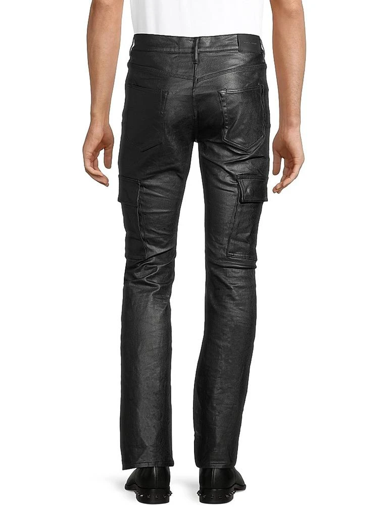 Purple Brand Coated Flared Stretch Cargo Pants 5