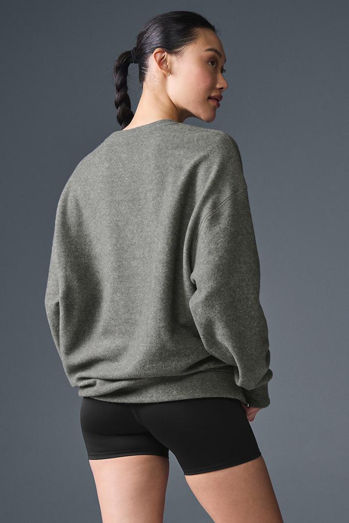 Alo Triumph Restore Crew Neck Sweatshirt - Grey Triblend