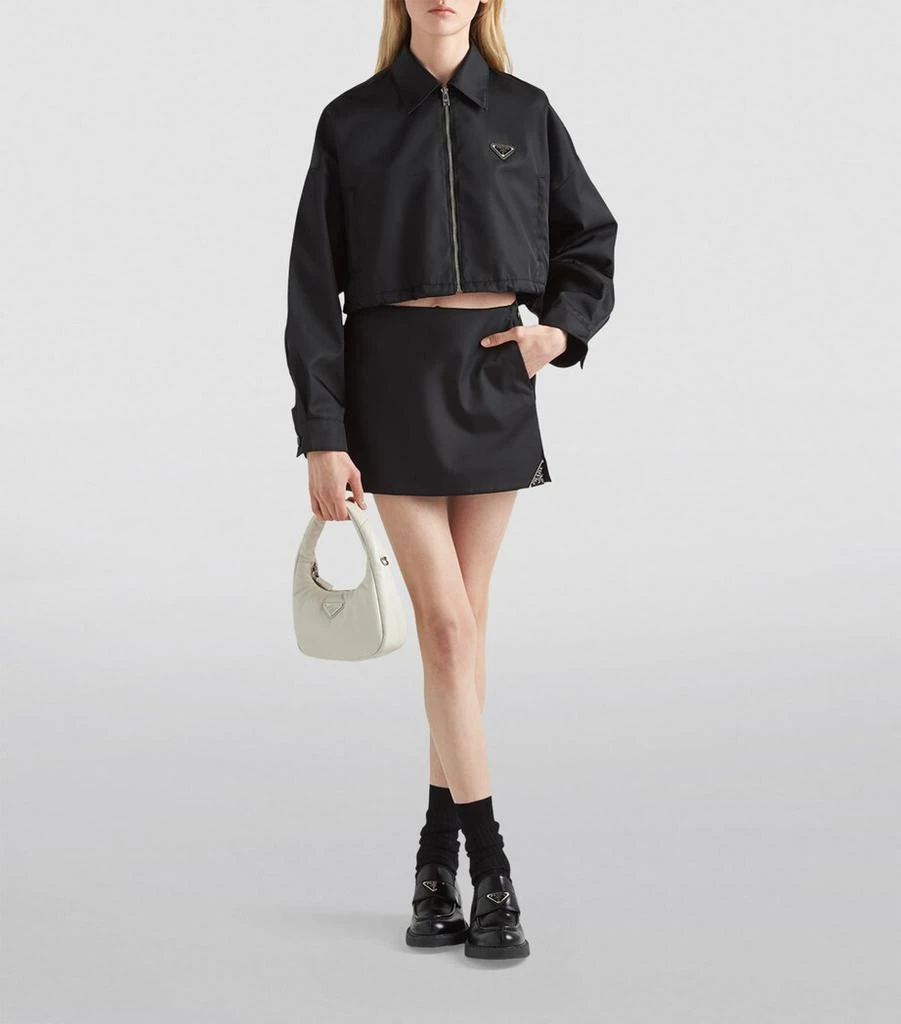 Prada Crop Collared Re-Nylon Jacket 2
