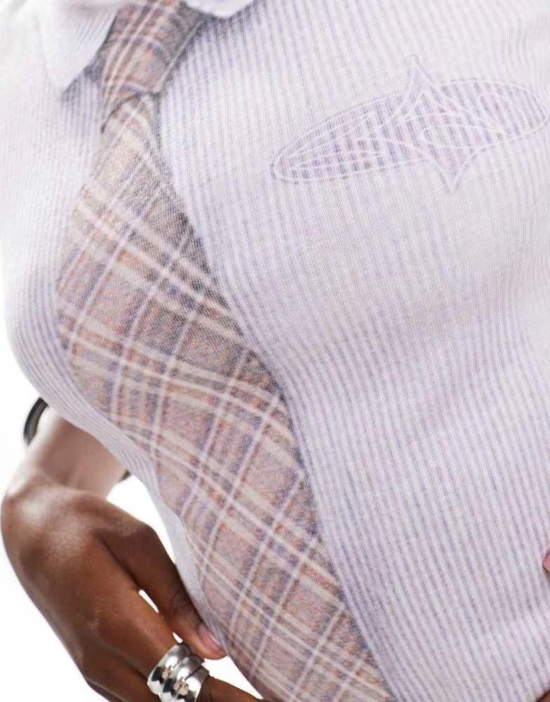Basic Pleasure Mode Basic Pleasure Mode business casual print baby t-shirt in multi 3