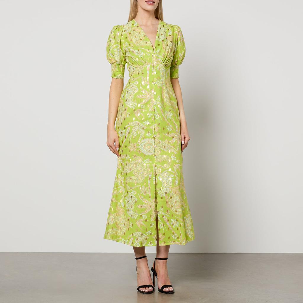 Never Fully Dressed Never Fully Dressed Lindos Printed Cotton-Blend Dress