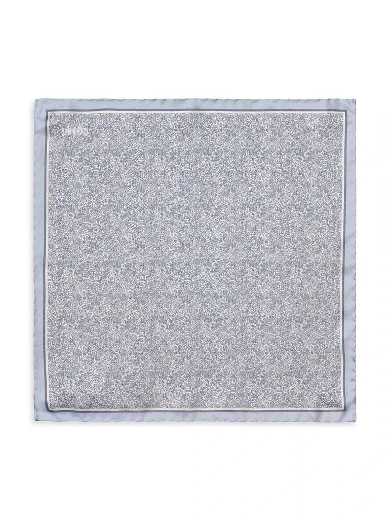 Eton Paisley Silk Pocket Square 2