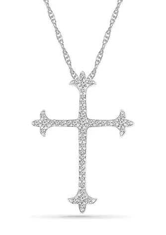 Belk 
Co. Co. 1 5 Ct. T.w. Sterling Silver Cross Pendant Necklace