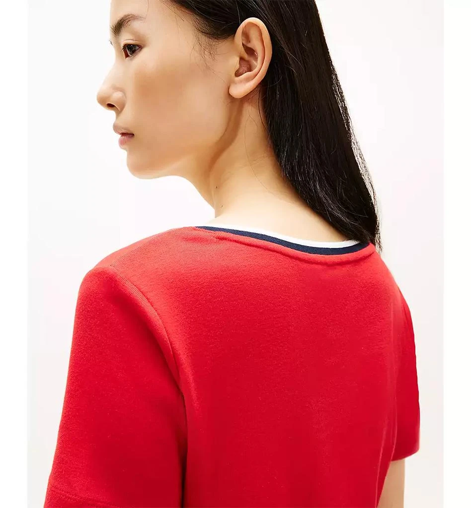 Tommy Hilfiger Women
s Ribbed V-Neck T-Shirt Dress 3