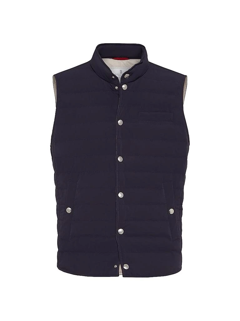 Brunello Cucinelli Bonded Taffeta Lightweight Down Vest 1