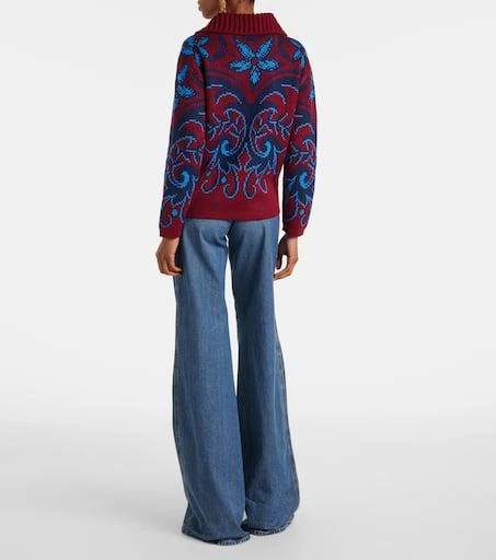ETRO Paisley wool jacquard polo sweater 3