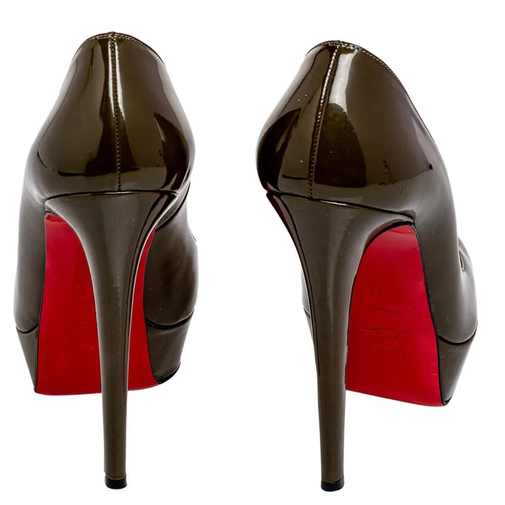 Christian Louboutin Christian Louboutin Green Patent Leather Bianca Pump Size 37 5