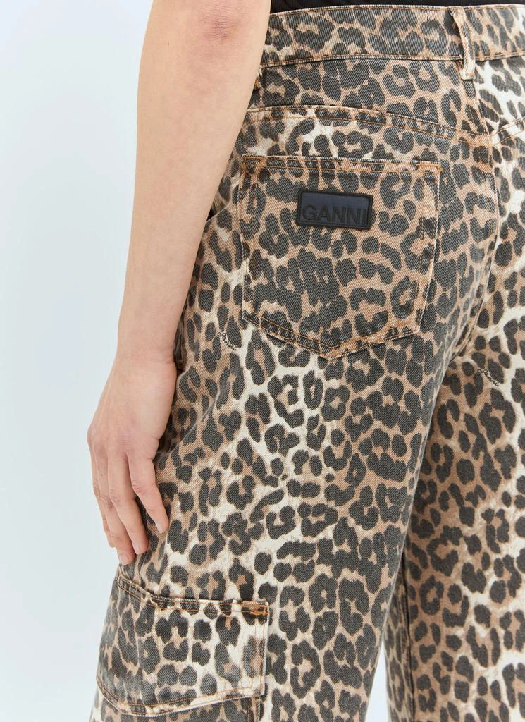 Ganni Angi Leopard Print Jeans 6