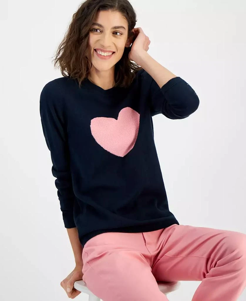 Tommy Hilfiger Women's Long-Sleeves Heart Sweater 3
