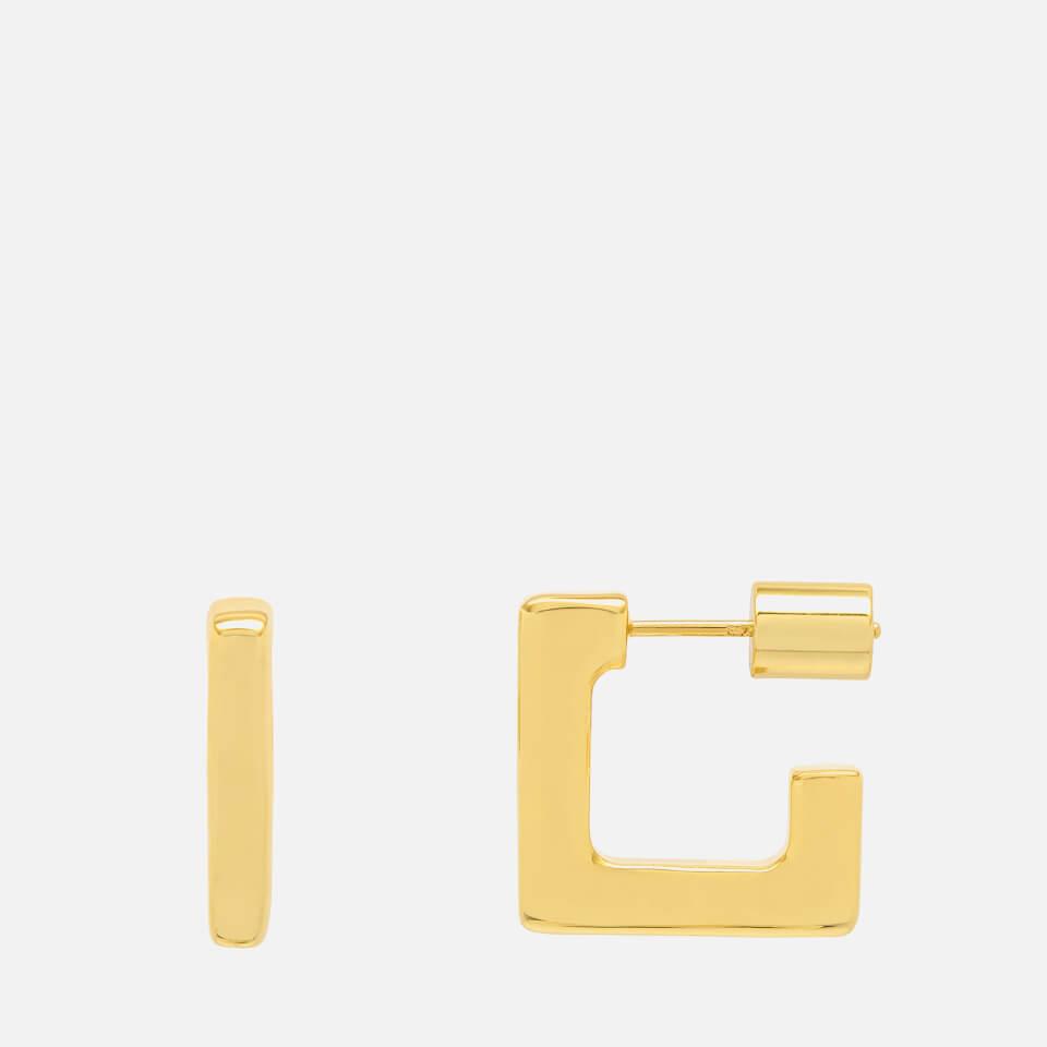 ESTELLA BARTLETT Estella Bartlett Square Gold-Tone Hoop Earrings