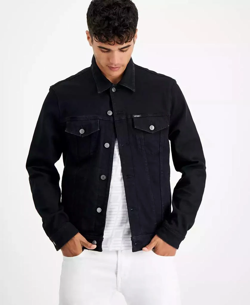 GUESS Men's Eco Dillon Regular-Fit Denim Jean Jacket 3
