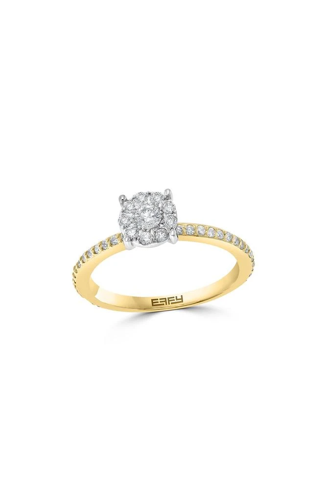 Effy 14K White and Yellow Gold Diamond Rind - 0.13 ctw. 1