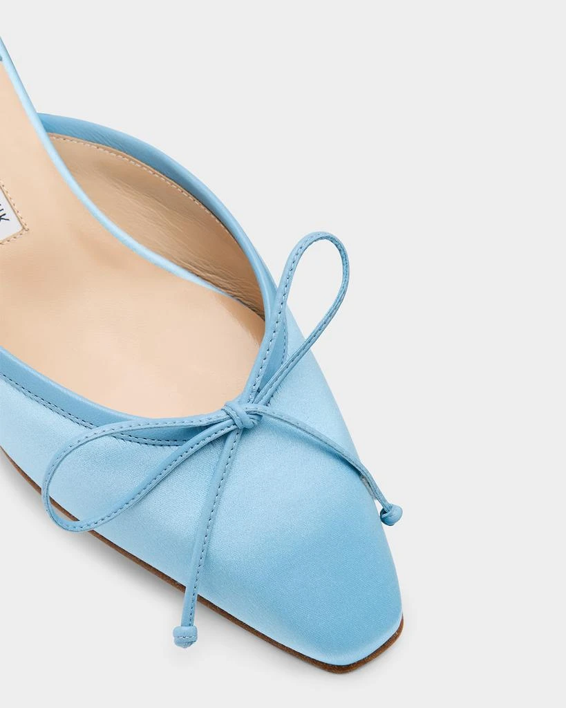 Manolo Blahnik Satin Bow Ballerina Flats 5