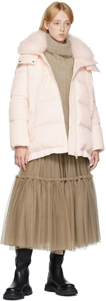 Yves Salomon - Army Pink Quilted Down Coat 4