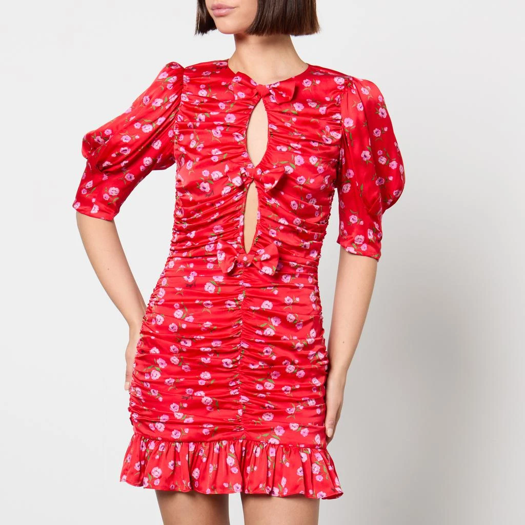 ROTATE Birger Christensen Rotate Birger Christensen Floral-Print Crepe Mini Dress 1