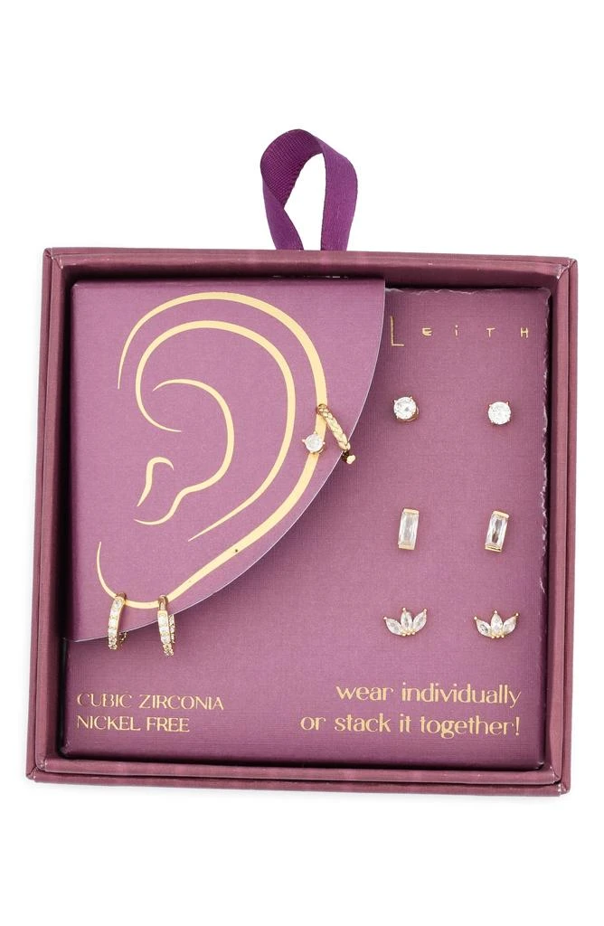 Leith Set of 5 Cubic Zirconia Earrings