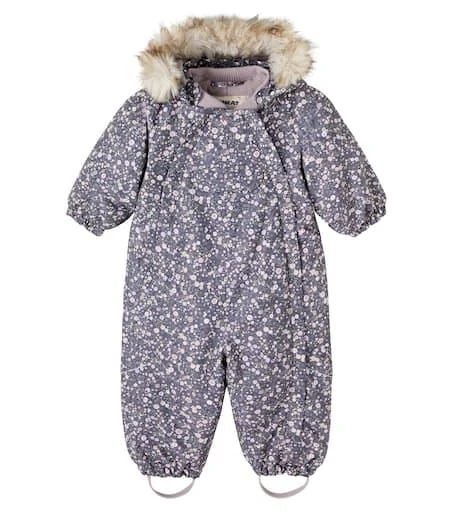 Wheat Baby Nickie floral hooded snowsuit