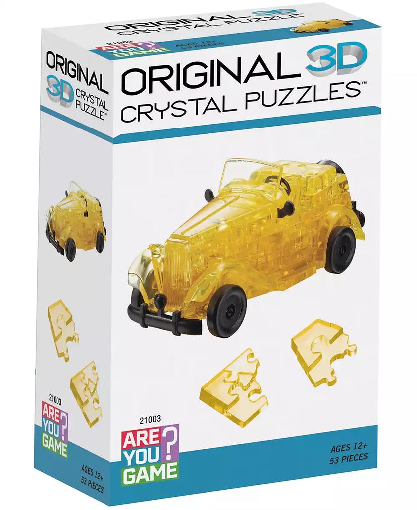 AreYouGame 3D Crystal Puzzle - Classic Car Yellow - 53 Piece