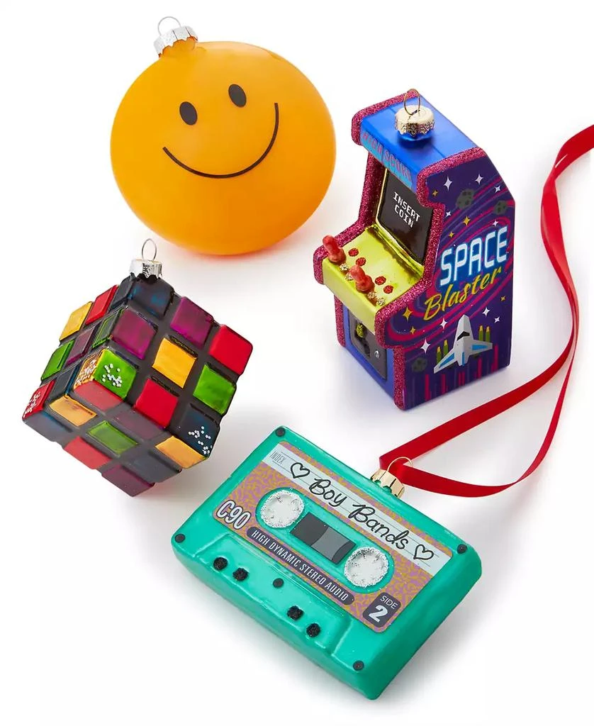 Holiday Lane Retro Holiday Yellow Smiley Face Ornament, Exclusively at Macy's 4