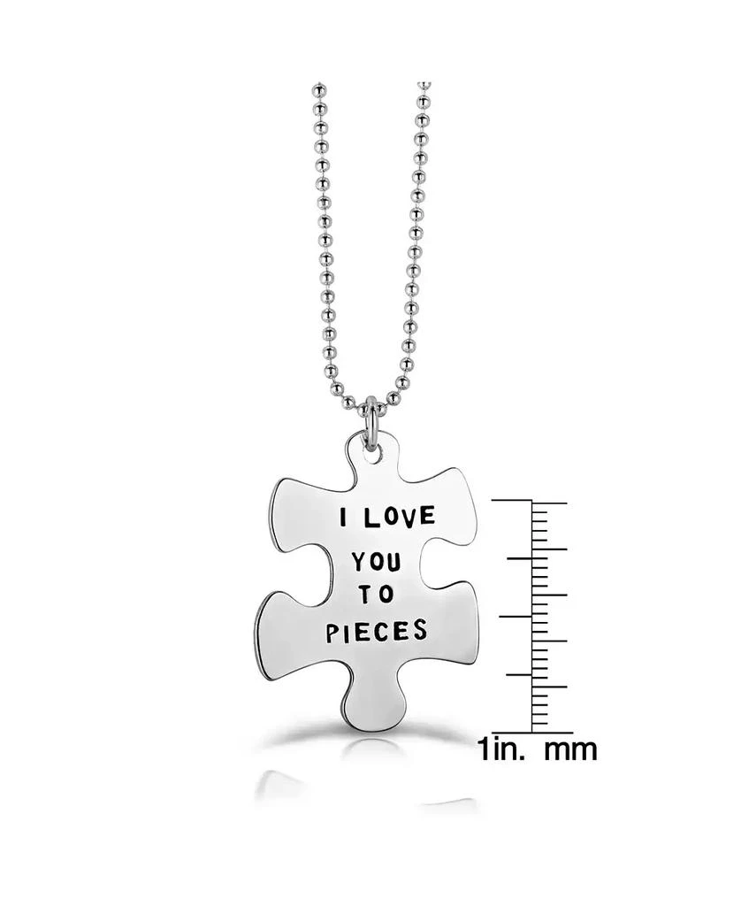 Rachel Glauber White Gold Plated Puzzle Piece Pendant Necklace 4