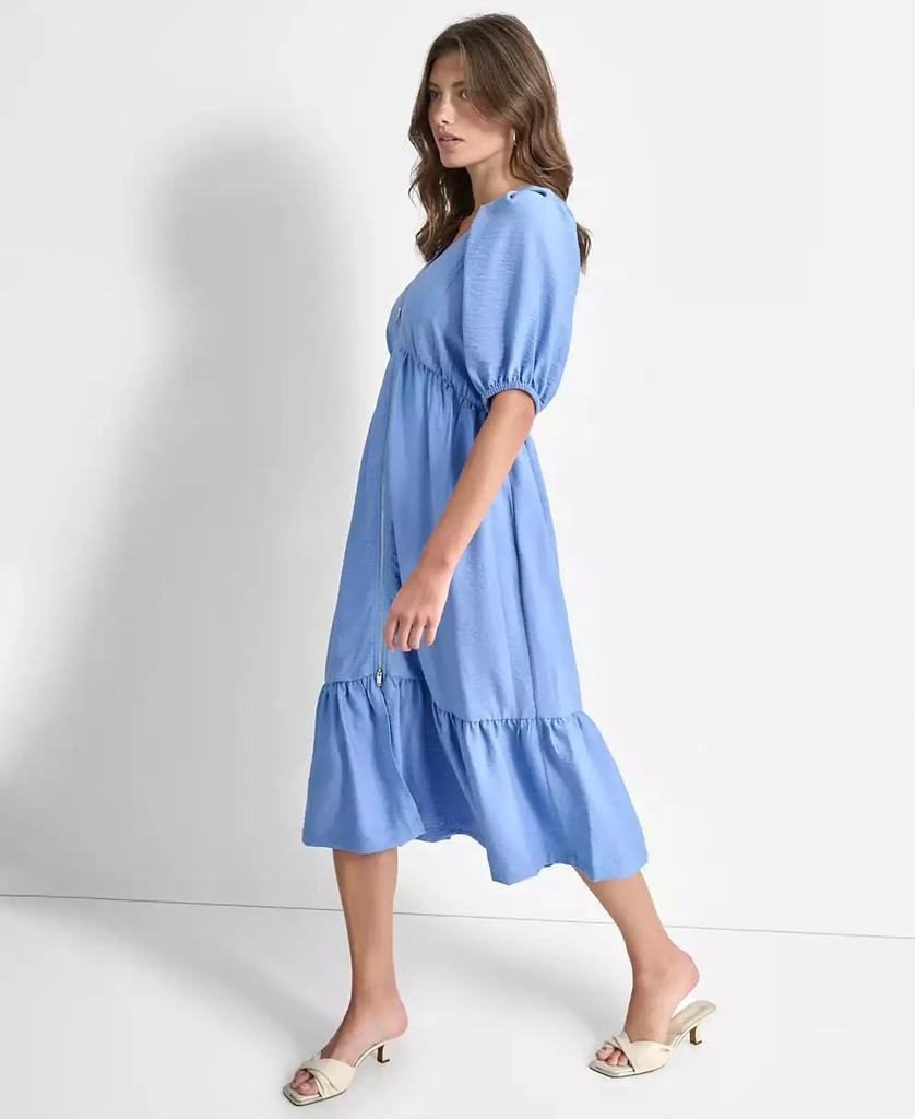 DKNY Women's Puff Sleeve Dress with Zipper 3