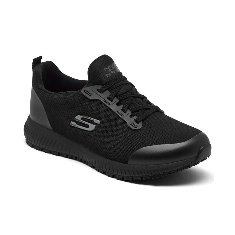 Skechers Women's Work: Squad Slip Resistant Wide Width Athletic Work Sneakers from Finish Line