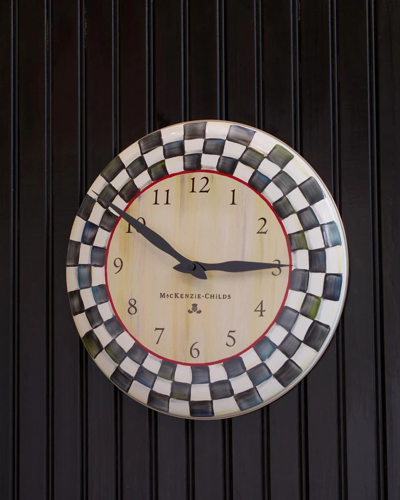 MacKenzie-Childs Courtly Check Enamel Clock 1
