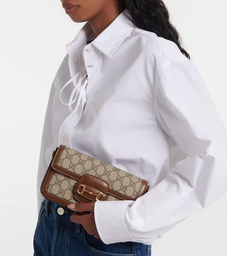 Gucci Gucci Horsebit 1955 canvas clutch 2