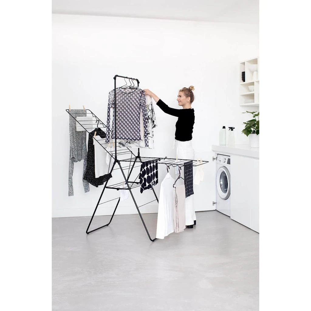 Brabantia Brabantia HangOn Drying Rack - 25m + Rod - Matt Black 22
