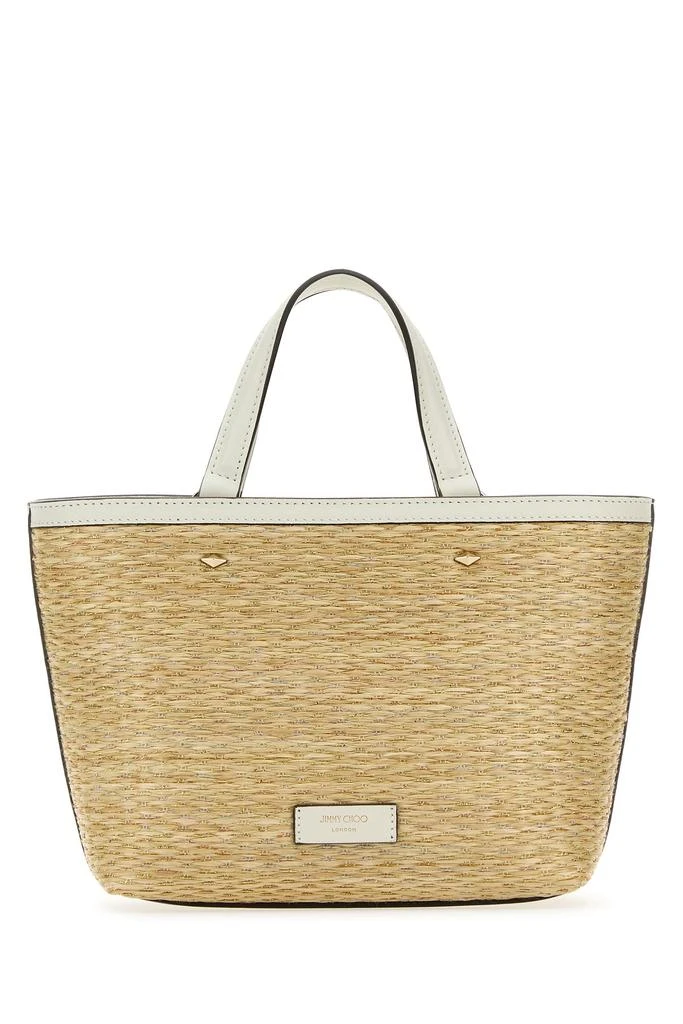 Jimmy Choo Beige raffia mini Marli handbag 3
