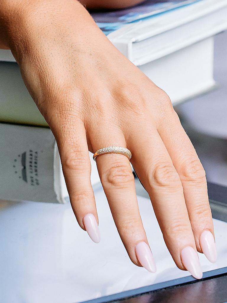 brook & york Marian 14K-Yellow-Gold Vermeil & Cubic Zirconia Domed Ring