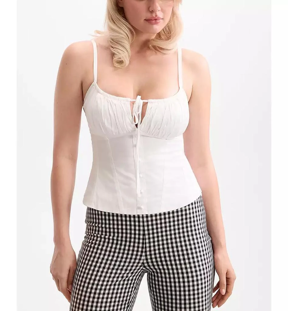 GUESS Women's Marilyn Sleeveless Bustier Top