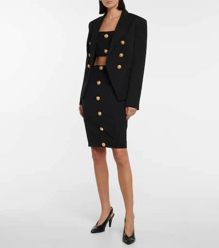 Balmain Double-breasted wool blazer 2