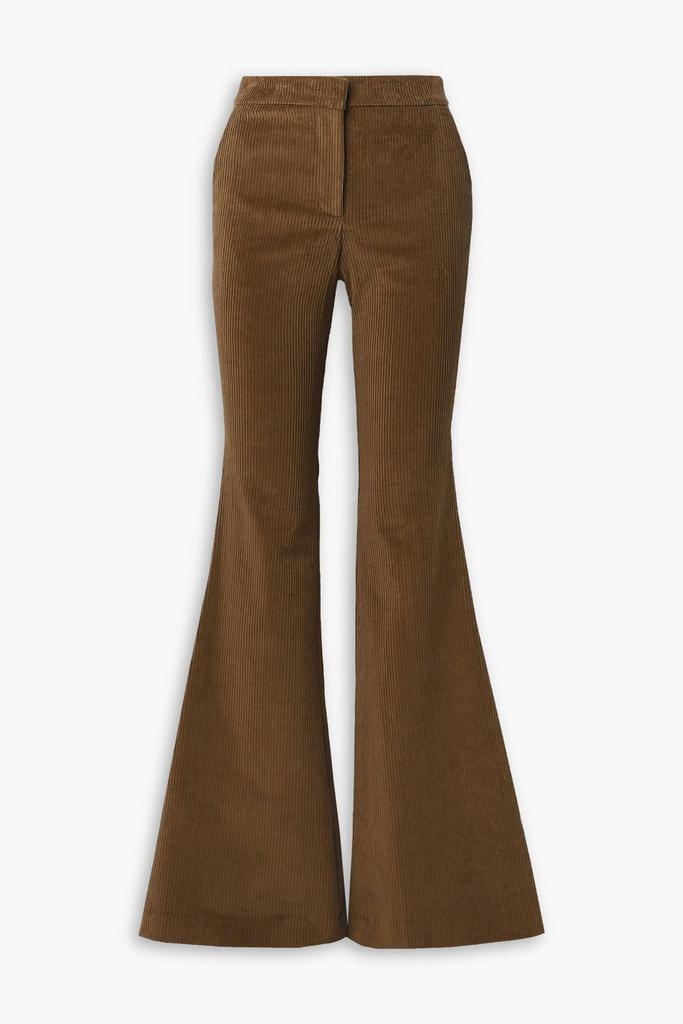 ADAM LIPPES Cotton-blend corduroy flared leg pants