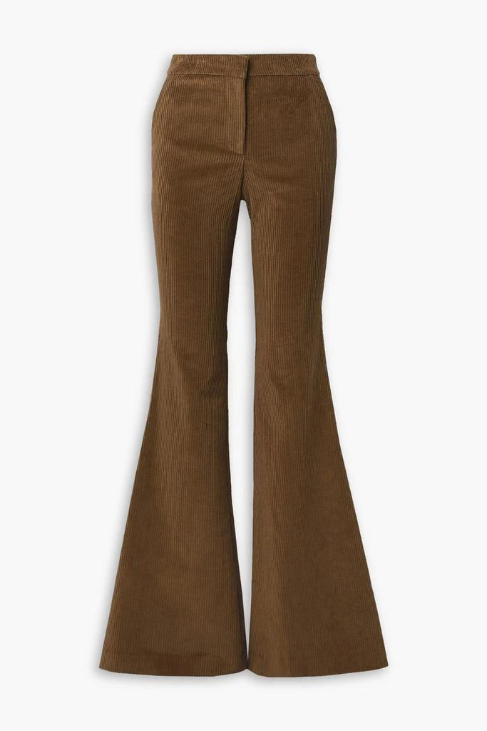 ADAM LIPPES Cotton-blend corduroy flared leg pants 1