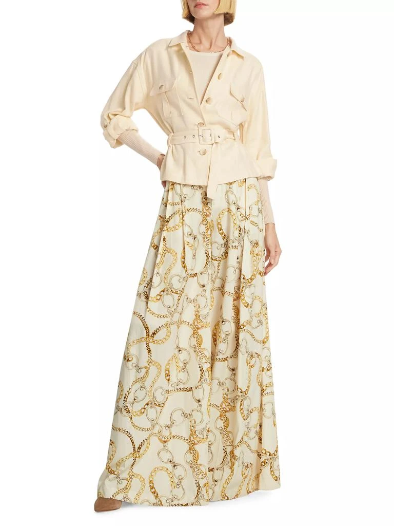 L'Agence Voyage Belted Linen Twill Safari Jacket 2