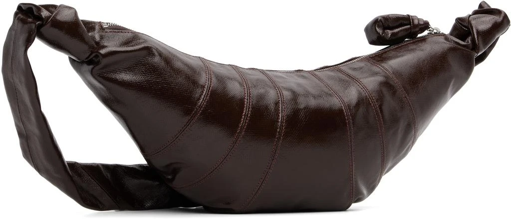 Lemaire Burgundy Medium Croissant Bag 3