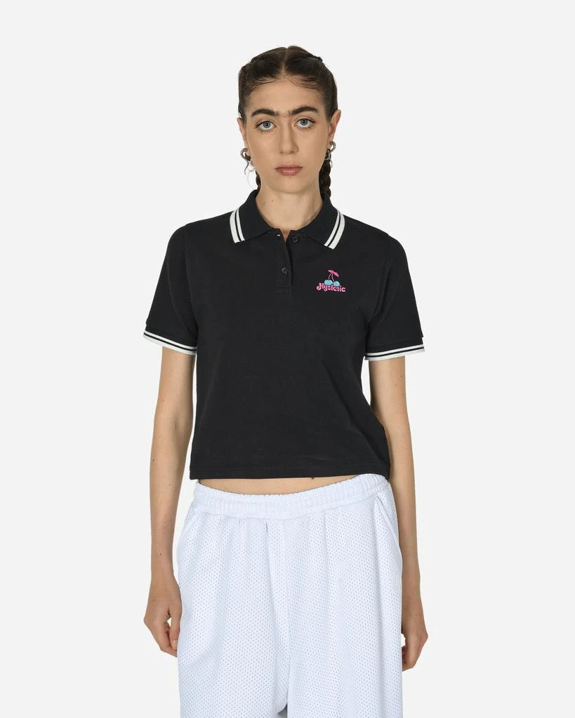 Hysteric Glamour Poison Cherry Short Polo Shirt Black 1
