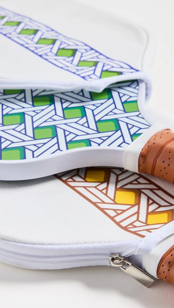 Jonathan Adler Basketweave Pickleball Set 3